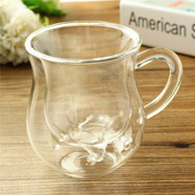 Transparent Handmade Double-layer Cow Milk Glass