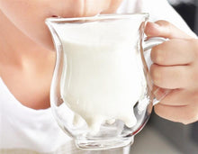 Transparent Handmade Double-layer Cow Milk Glass