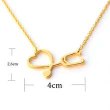 Medical I Love You Heart Stethoscope Necklace